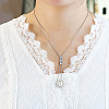 304 Stainless Steel Pave Clear Cubic Zirconia Tassel Y Necklaces for Women WG80101-02-2