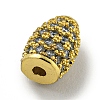 Brass Micro Pave Cubic Zirconia Beads KK-G493-25C-G-2
