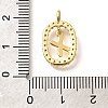 Brass Micro Pave Cubic Zirconia Pendants ZIRC-P123-01G-X01-3