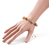 Natural & Synthetic Mixed Gemstone Braided Link Slider Bracelet BJEW-TA00137-01-3