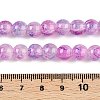 Baking Painted Crackle Glass Bead Strands DGLA-R053-03J-1-4