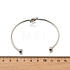 Heart 304 Stainless Steel Open Cuff Bangles BJEW-M113-01P-5