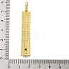 Real 18K Gold Plated Brass Micro Pave Cubic Zirconia Pendants KK-R159-07B-G-3