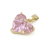 Rarl 18K Gold Plated Brass Micro Pave Cubic Zirconia Charms X-KK-Z078-31G-01-2