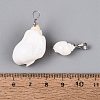 Brass & Natural Spiral Shell Pendants SHEL-Q029-13P-3