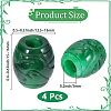 4Pcs Natural Myanmar Jade/Burmese Jade European Beads G-PA0002-45-2