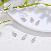 6Pcs Rhodium Plated 925 Sterling Silver Pendant STER-PH0003-36-4