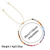 Adjustable Plastic Beaded Slider Bracelets YS6543-7-2