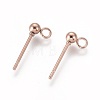 304 Stainless Steel Ball Stud Earring Post STAS-H410-10RG-2