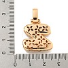 Brass Micro Pave Clear Cubic Zirconia Pendants KK-B099-01G-Z-3