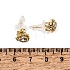 Brass Micro Pave Cubic Zirconia Stud Earrings LS-CU-CBA2AB4-01G-5
