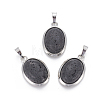 Natural Lava Rock Pendants G-L512-D12-1