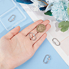 4Pcs 304 Stainless Steel Screw Carabiner Lock Charms STAS-UN0060-16-2