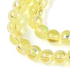 Electroplate Transparent Glass Beads Strands EGLA-Q132-4MM-A19-3