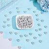 Handmade Polymer Clay Rhinestone European Large Hole Beads with Silver Color Plated Brass Cores FPDL-PA0001-02A-4