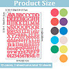12 Sheets 12 Colors PVC Alphabet Number Stickers DIY-CP0008-66-2