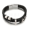 Imitation Leather Double Layer Multi-strand Bracelets PW-WG33153-02-3