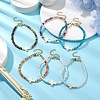 Natural & Synthetic Gemstone Beads Link Bracelets for Women Men BJEW-JB11467-1