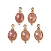 Natural Strawberry Quartz Faceted Pendans KK-L218-003G-04-1