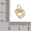 Brass Micro Pave Clear Cubic Zirconia Charms CU-L001-19G-05-3