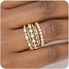 Horse Eye/Square/Flat Round Zinc Alloy Crystal Rhinestone Finger Rings Sets FS-WG67419-02-1