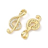 Brass Micro Pave Clear Cubic Zirconia Pendants CU-L277-02G-2