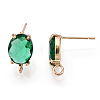 Brass Stud Earring Findings KK-S364-163E-3