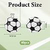 40Pcs Printed Round Silicone Focal Beads SIL-OC0001-24E-2