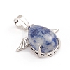 Natural Blue Spot Jasper Pendants G-I275-02E-2