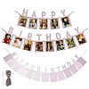 Paper Glitter Happy Birthday Photo Hanging Banner DIY-FZC0002-04A-1