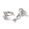 Bowknot Brass Hoop Earrings for Women EJEW-U008-13P-2