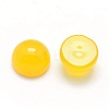 Natural Yellow Agate Cabochons X-G-P393-R17-8MM-2