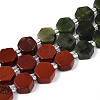 Natural Canada Jade & Red Jasper & Rainbow Moonstone Beads Strands G-T144-17B-01-4