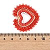 Glass Seed Beaded Pendants PALLOY-MZ01385-4