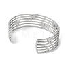 Butterfly 304 Stainless Steel Cuff Bangles for Women BJEW-B104-23P-3