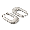 Non-Tarnish 304 Stainless Steel Rectangle Hoop Earrings for Women EJEW-F319-01P-2