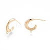 Brass Stud Earring Finding KK-F841-14G-3