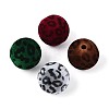Flocking Opaque Acrylic Beads OACR-T030-02M-1