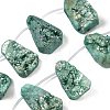 Electroplated Natural Druzy Agate Beads Strands G-N0259-06-1