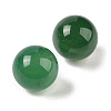 Natural Green Onyx Agate No Hole Sphere Beads G-K353-04B-27-2