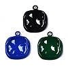 Spray Painted Alloy Pendants PALLOY-Q436-005-NR-1