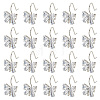 GOMAKERER 20Pcs Bowknot Brass Micro Pave Clear Cubic Zirconia Earring Hooks ZIRC-GO0001-02-1