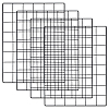 4 Bags Spray Printed Iron Mesh Wall Mounted Hanging Display Stands ODIS-WR0001-18A-1