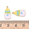 304 Stainless Steel Enamel Pendants X1-STAS-G360-04G-03-3
