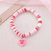 Valentine's Day Zinc Alloy Enamel Charm Bracelets FS-WG4D636-10-1