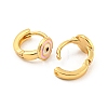 Evil Eye Real 18K Gold Plated Brass Hoop Earrings EJEW-L269-064G-2