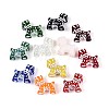 Dog Painted Glass Beads GLAA-T025-67M-02-1