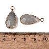 Natural Labradorite Faceted Pendants G-Q606-104G-04-3