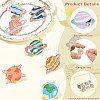 8Pcs 8 Styles Celestial Body Theme Enamel Pins JEWB-CJ0003-52-3