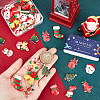 48Pcs 12 Styles Christmas Theme Opaque Resin Cabochons CRES-SC0002-55-3